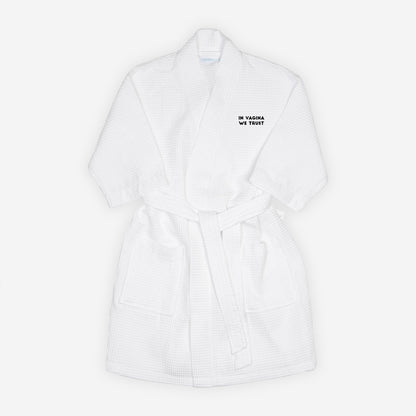 In Vagina We Trust - Waffle Weave Kimono Robe - Thigh Length