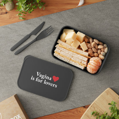 PLA Bento Box – "Vagina  is for lovers" Reusable Lunch Container with Utensils