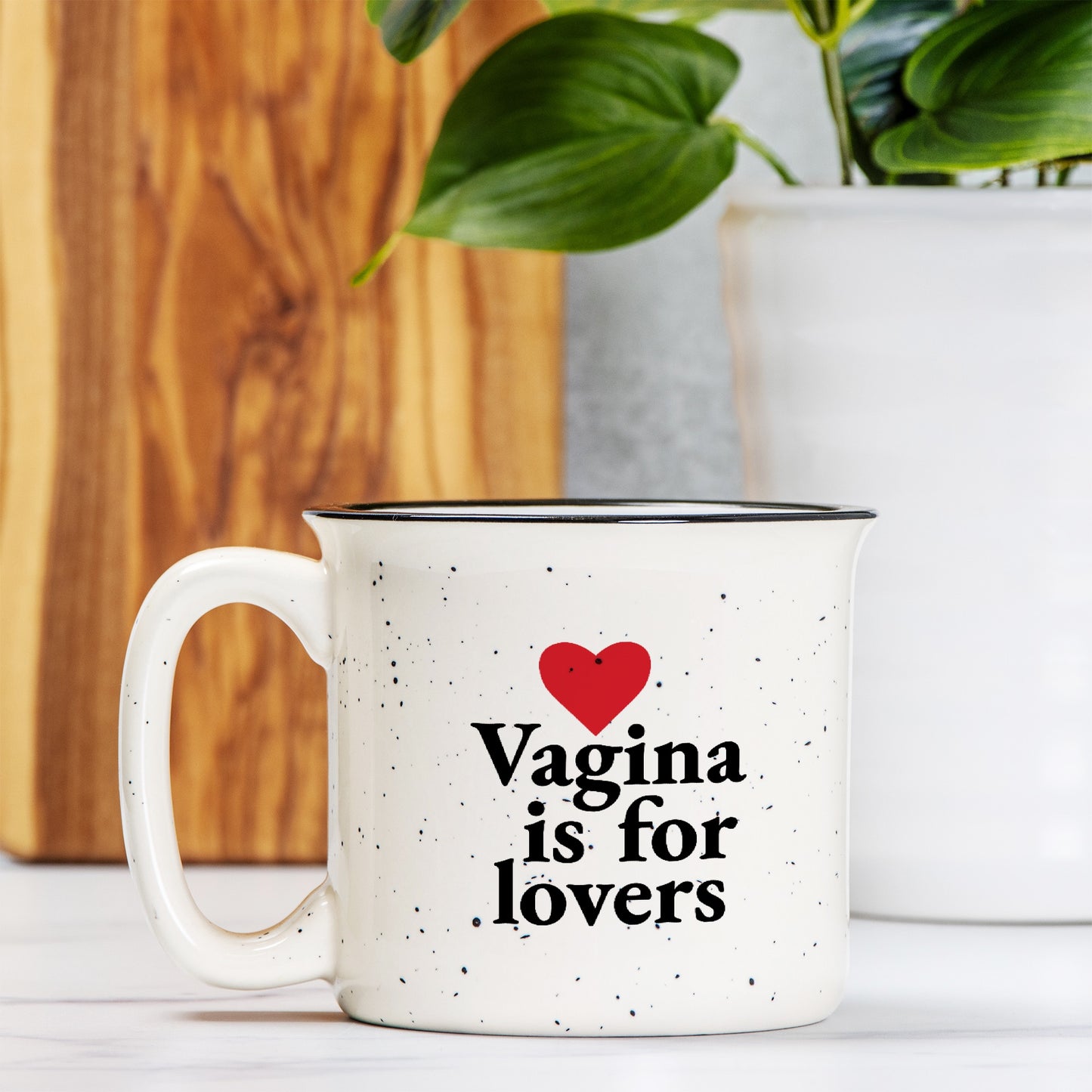 Ceramic Camp Mug Speckled Cream 13oz