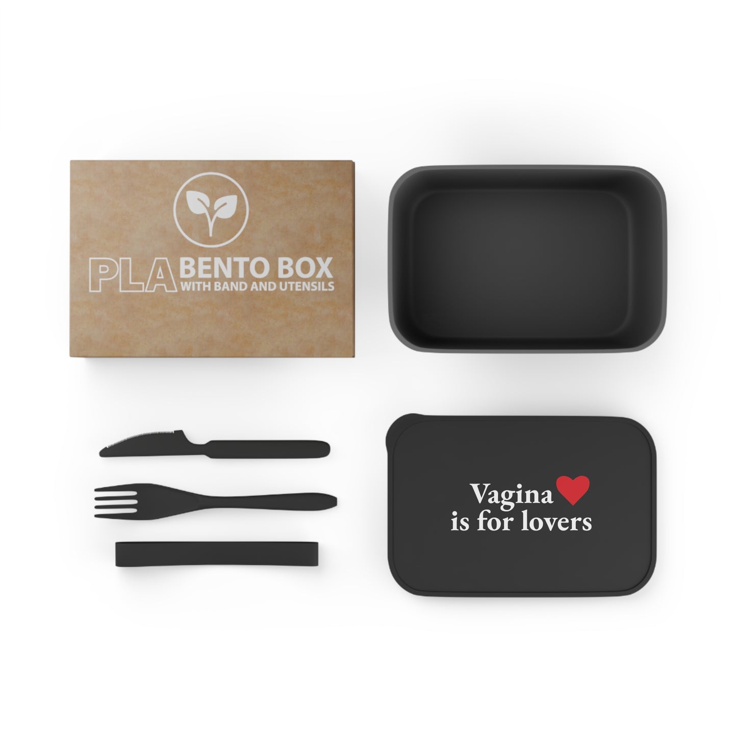PLA Bento Box – "Vagina  is for lovers" Reusable Lunch Container with Utensils