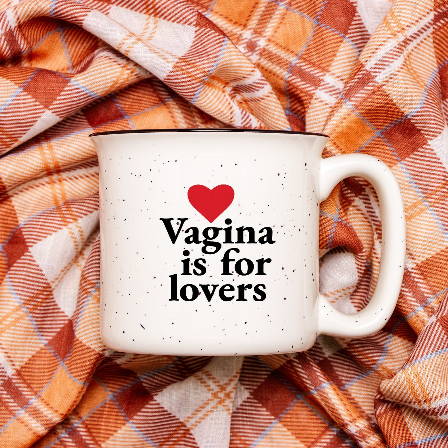 Ceramic Camp Mug Speckled Cream 13oz