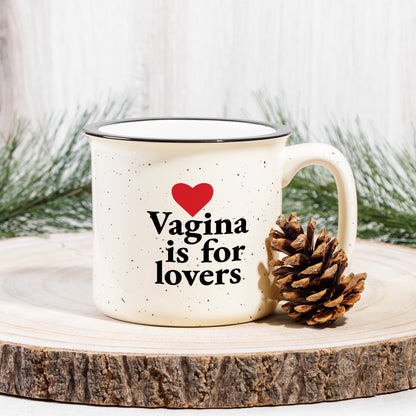 Ceramic Camp Mug Speckled Cream 13oz