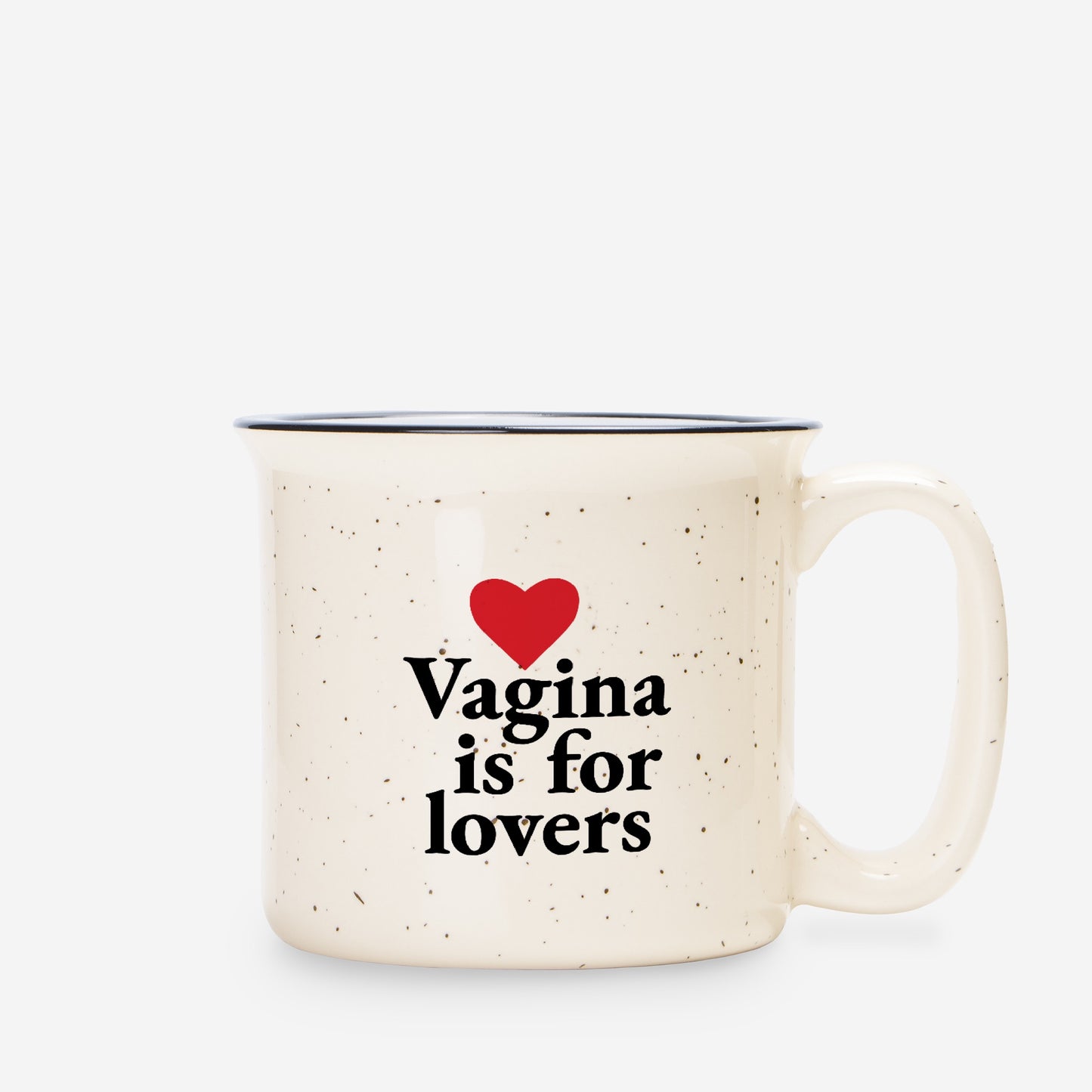 Ceramic Camp Mug Speckled Cream 13oz